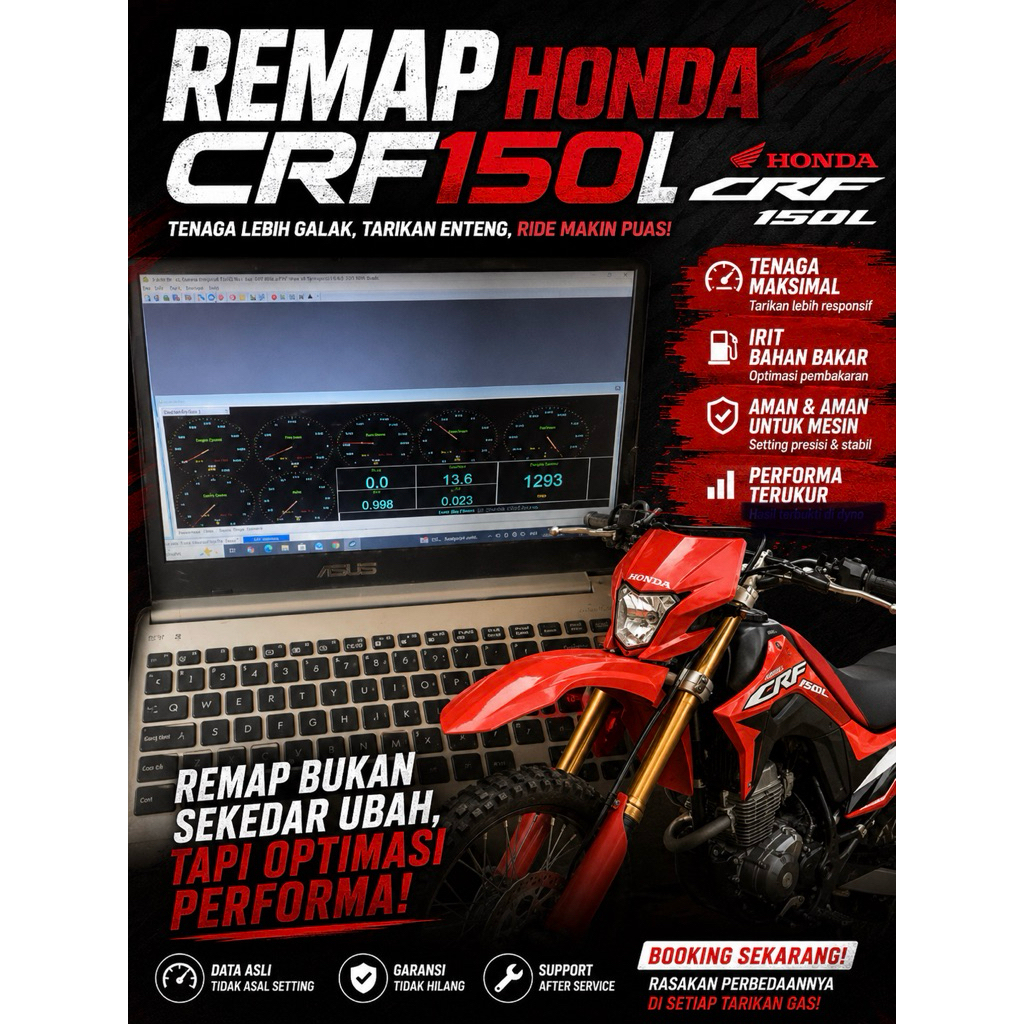 JASA REMAP ECU HONDA Crf150l