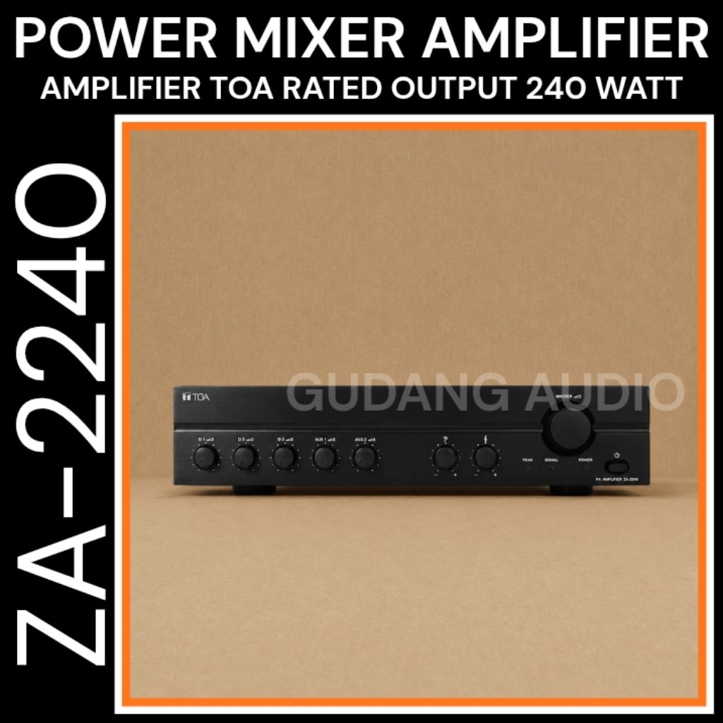 POWER MIXER AMPLIFIER TOA ZA-2240 ZA 2240 240 WATT ORIGINAL