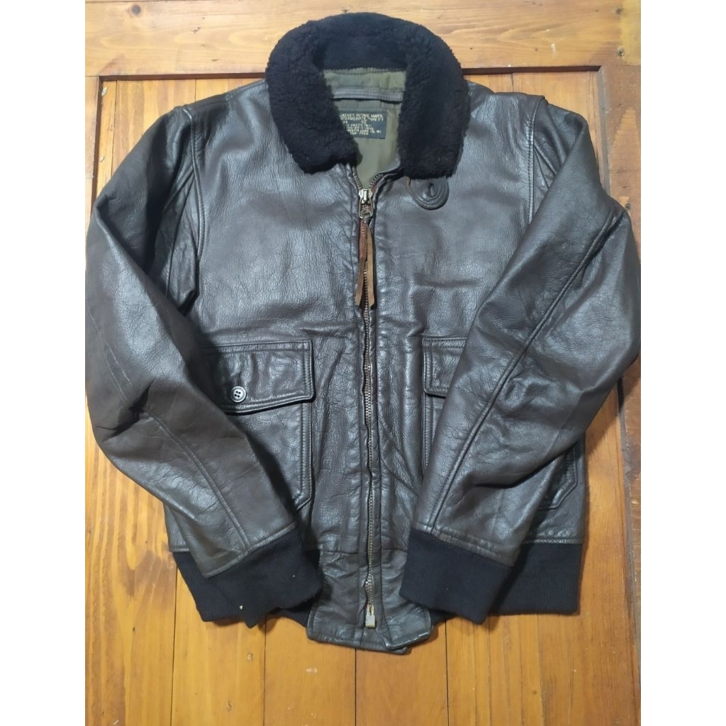 VTG MARTIN LANE CO USN LEATHER G1 JACKET