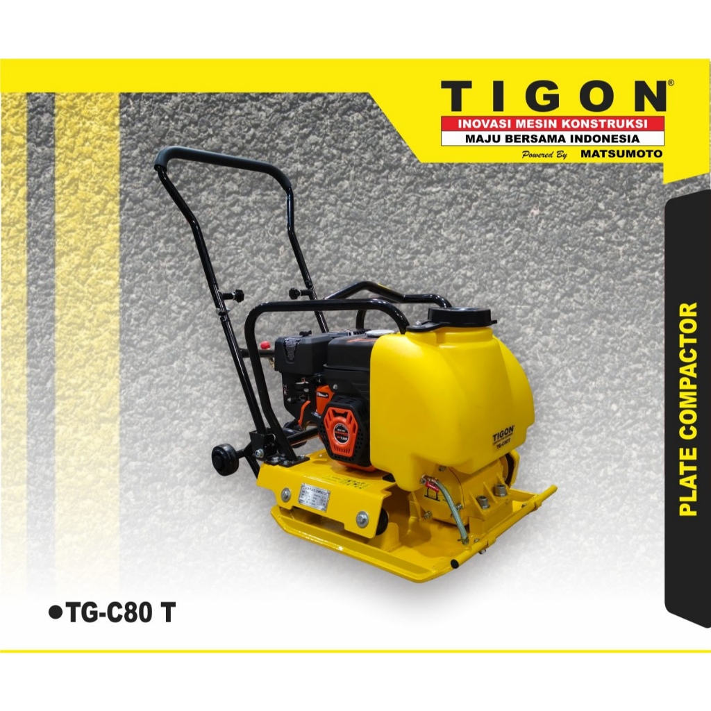 Mesin Stamper Kodok Plate Compactor TIGON TG-C80 T ORIGINAL TERBAIK