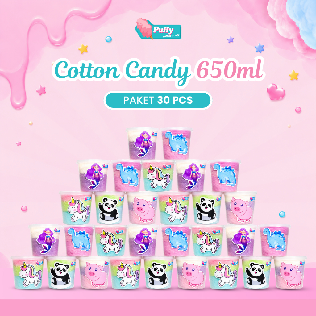 GULALI COTTON CANDY CUP 650 ML 30 PCS