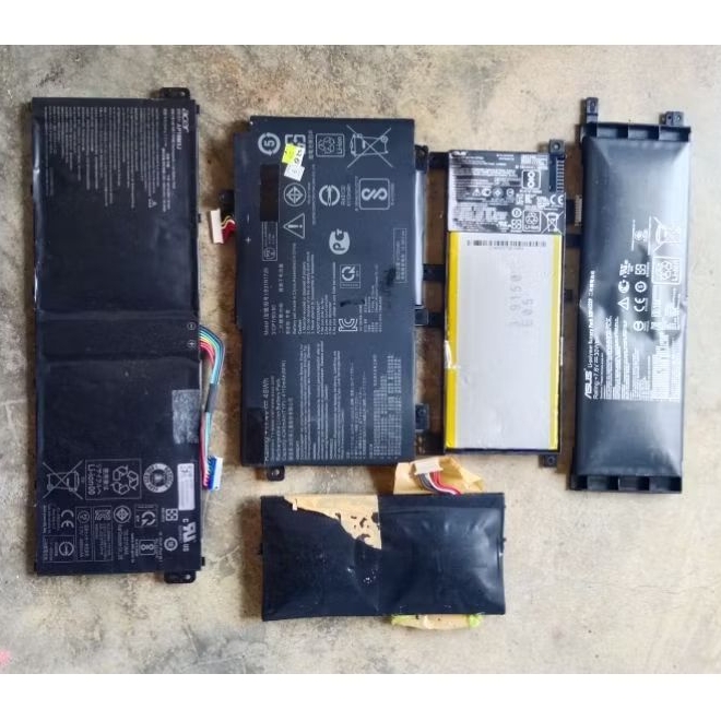 5 Pcs Baterai Polimer Copotan Laptop Acer Aspire 3 dan Asus Tuf Gaming dan Laptop lain. Rusak