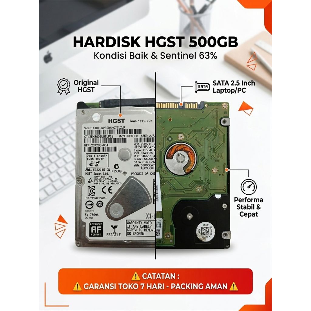 Hardisk Laptop HGST 500GB