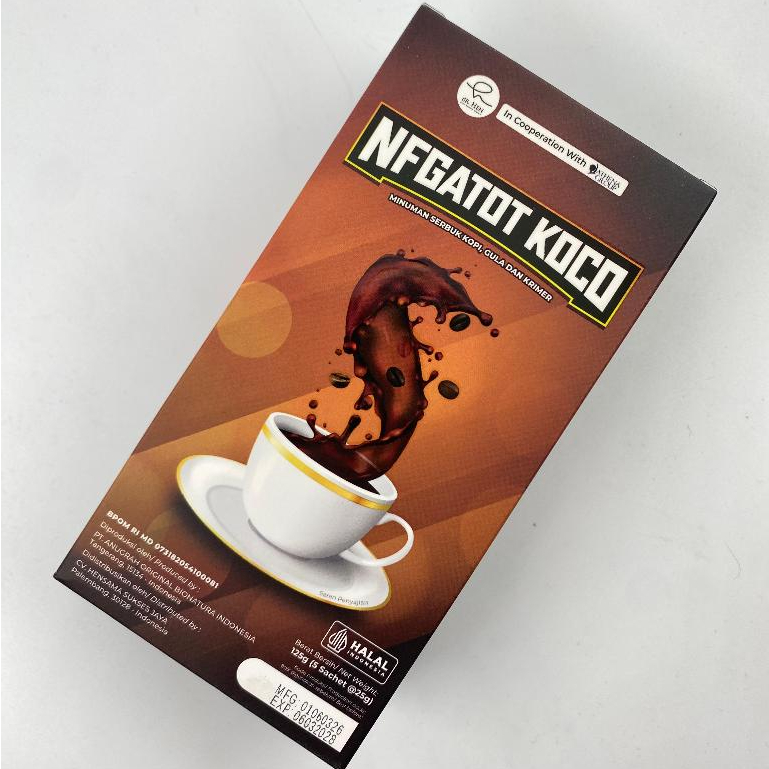 Kopi NF Gatot Koco By dr. Richard Lee - Kopi instan 1 box isi 5 Sachet BPOM - DR HEN 3 in 1 coffee s