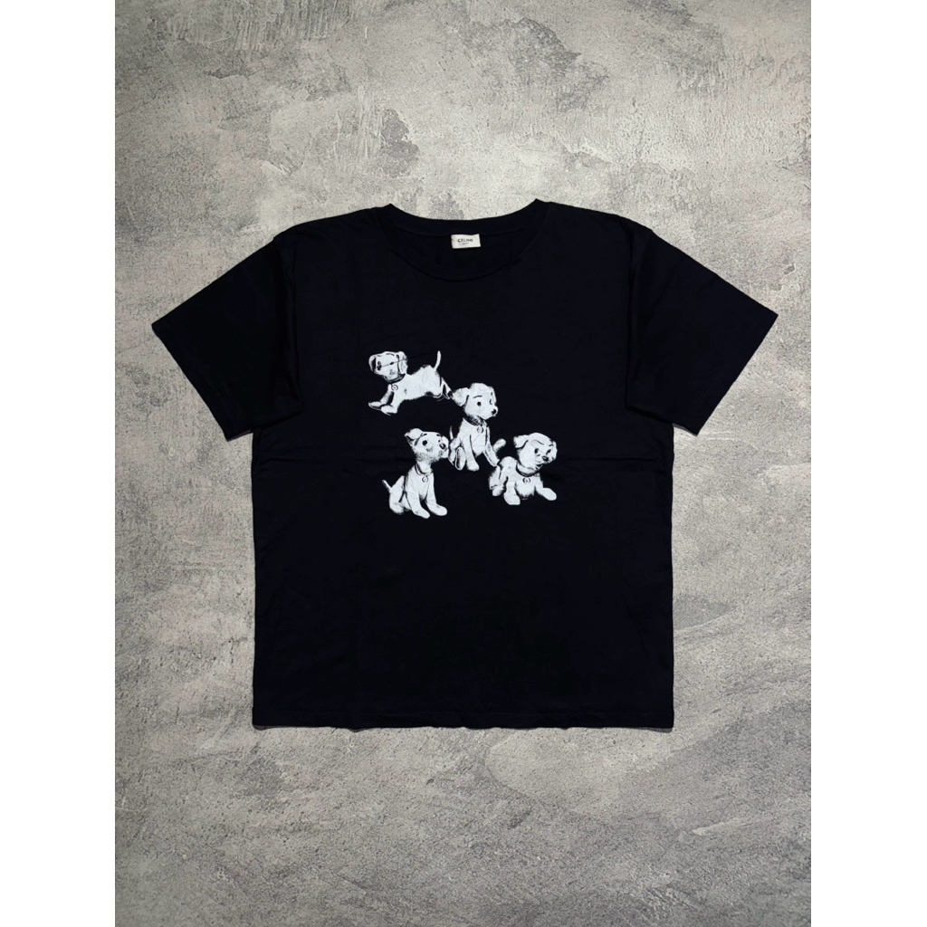c3line x hedi slimane puppy tee’s