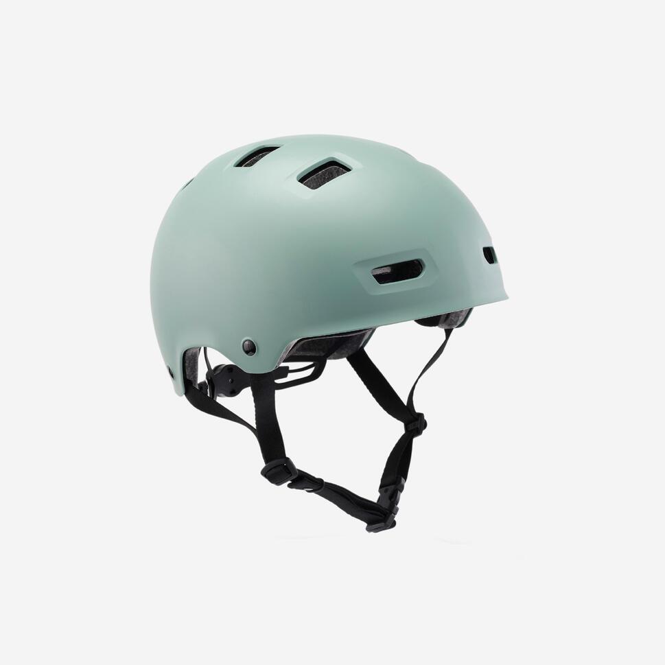 Decathlon OXELO/BTWIN Inline Skating Skateboarding Scootering Helmet MF500 - Light Khaki - 8737231