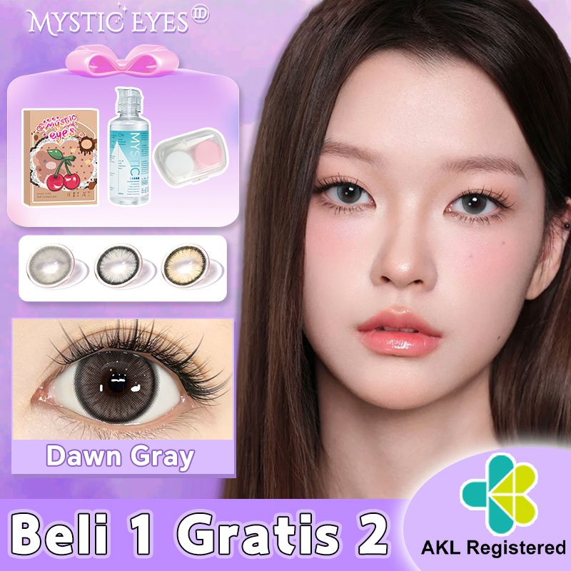 [beli 1 gratis 2] Mysticeyes Softlens Normal Big Eyes 14.0mm-14.5mm 1Pasang softlens+1cairan softlen
