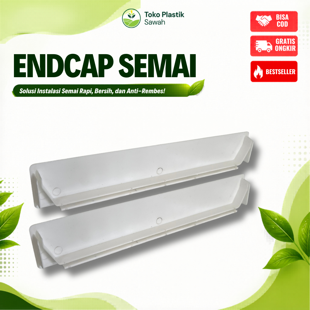 Endcap Gully Semai Trapesium Hidroponik NFT DFT | Tutup Talang Hidroponik Anti Bocor | Penutup Talan