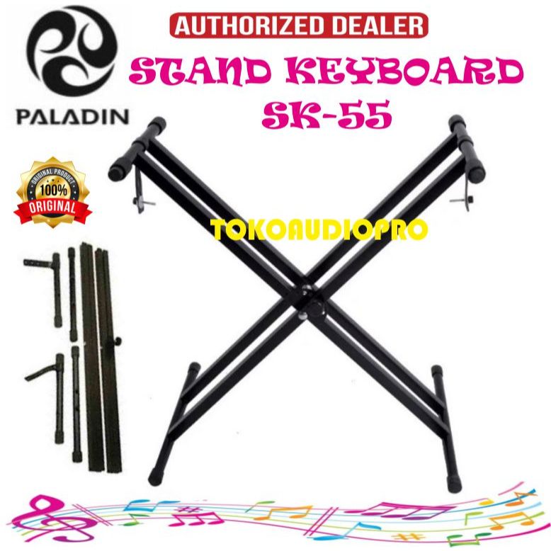 Paladin SK55 Stand Keyboard Double Silang Stand Keyboard Import Paladin Sk-55