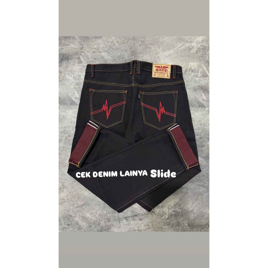 DENIM SELVEDGE RED & WHITE (LINE) polos&art