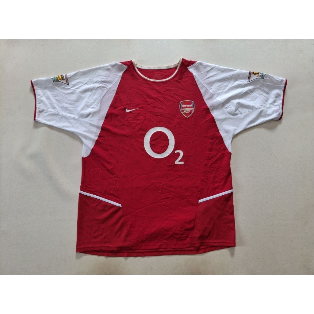 JERSEY BOLA ARSENAL HOME TAHUN 2002-2004 GILBERTO ORIGINAL 100%