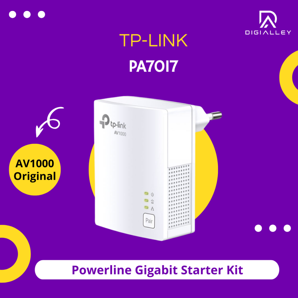 Tplink Powerline Gigabit Starter Kit TP-LINK TL-PA7017 AV1000 Original