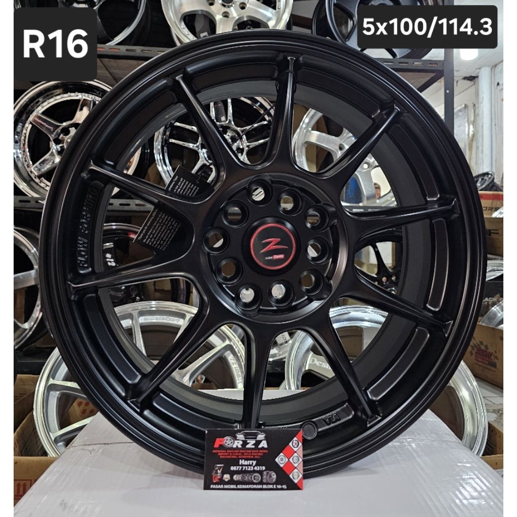 Velg Zen TC105 SL R16 PCD5x100/114.3 Satin Black. Lebar 6.5 ET 40