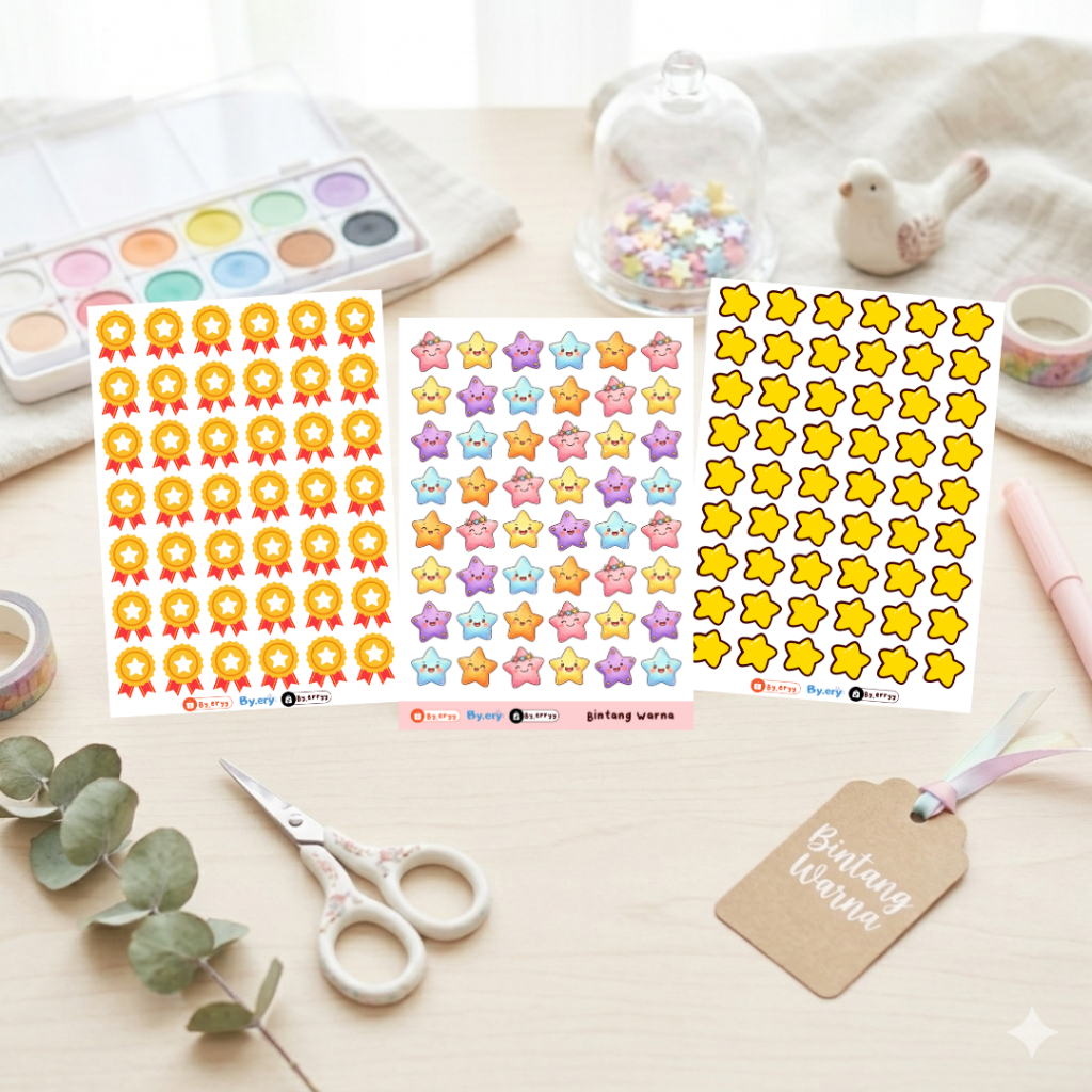STICKER REWARD ANAK | STICKER BINTANG REWARD ANAK | STICKER MENDALI