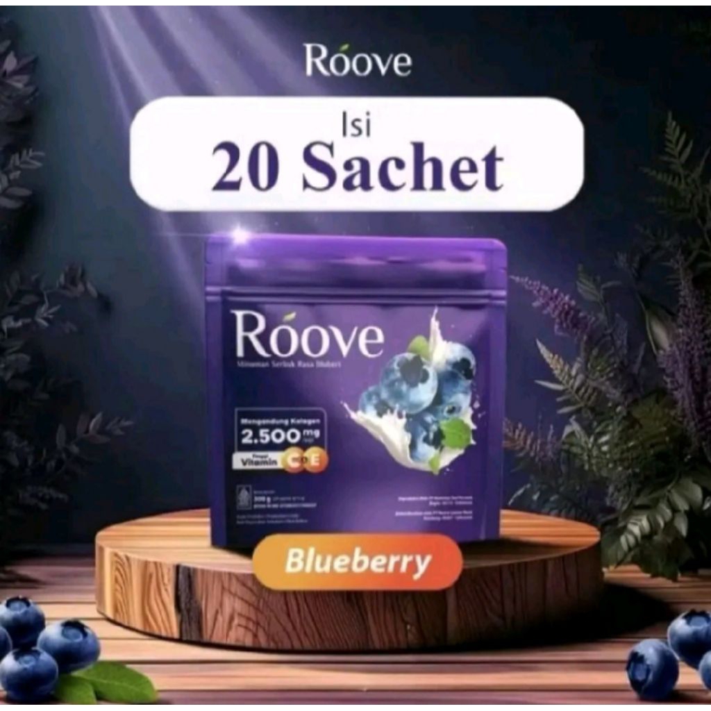 Promo...  Roove Collagen Drink isi 20 Sachet - Minuman Serbuk Mencerahkan kulit Badan & Flek hitam