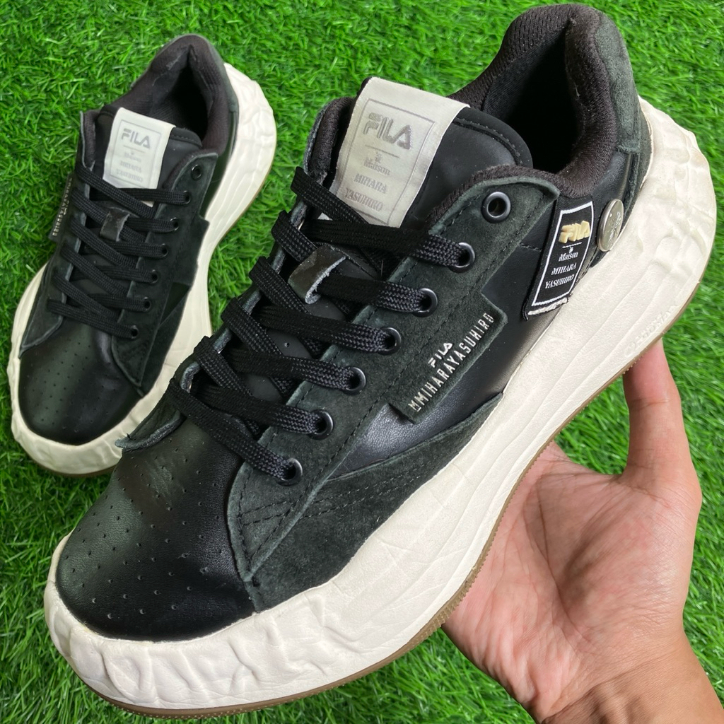 FILA x MIHARA YASUHIRO Black Leather sneakers size 40