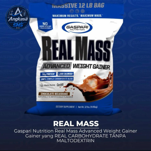 Gaspari Real Mass 12lbs Gaspari Nutrition RealMass Gainer 12 lbs