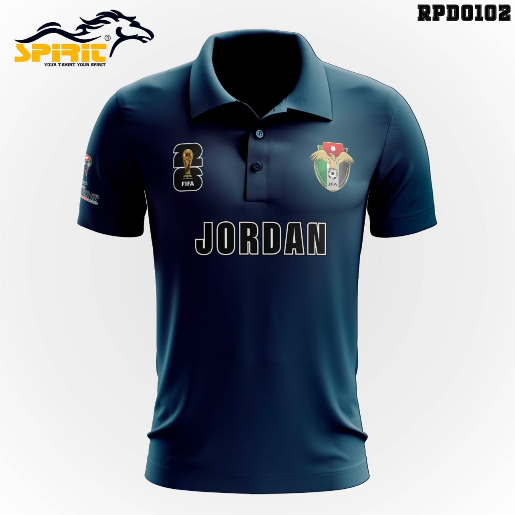 Baju Polo Ksatria Timnas Piala Dunia 2026 Sepak Bola Kerah Kaos Polo Lengan Pendek Jumbo Pria Wanita