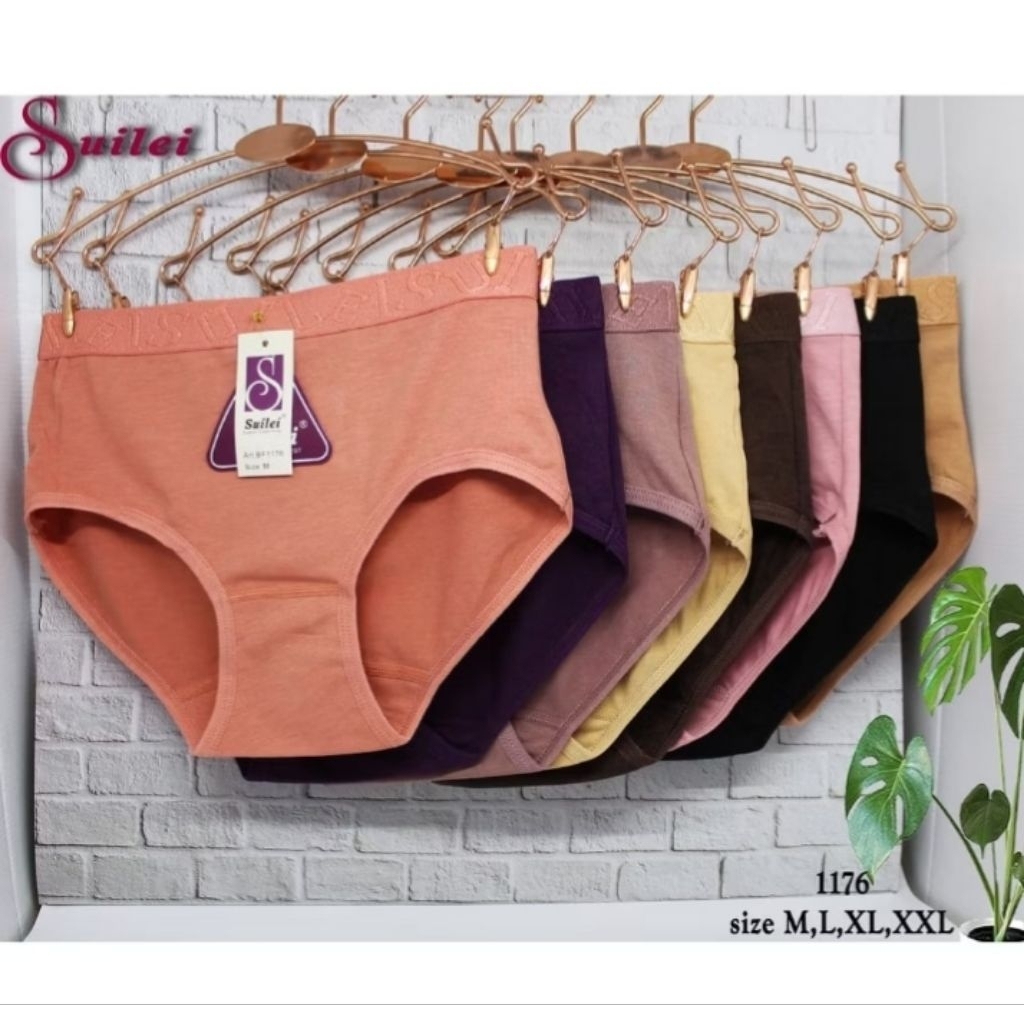 6pcs Celana Dalam Wanita merek SUILEI 1176