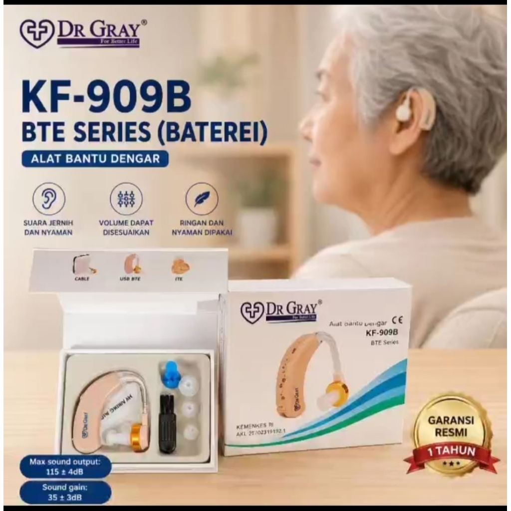 Hearing Aid Dr Gray Cantel/Tanpa Kabel