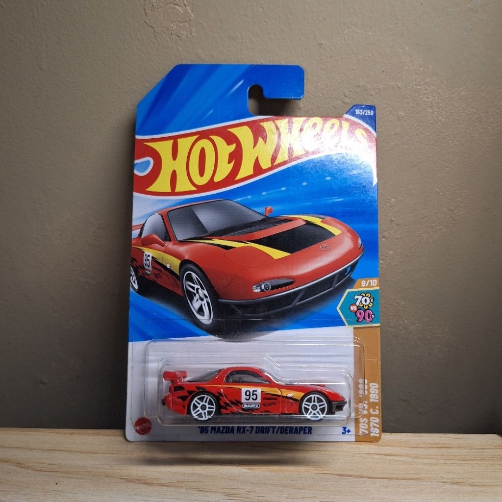 Hot Wheels 95 Mazda RX-7 Drift Car (Red/ Merah)