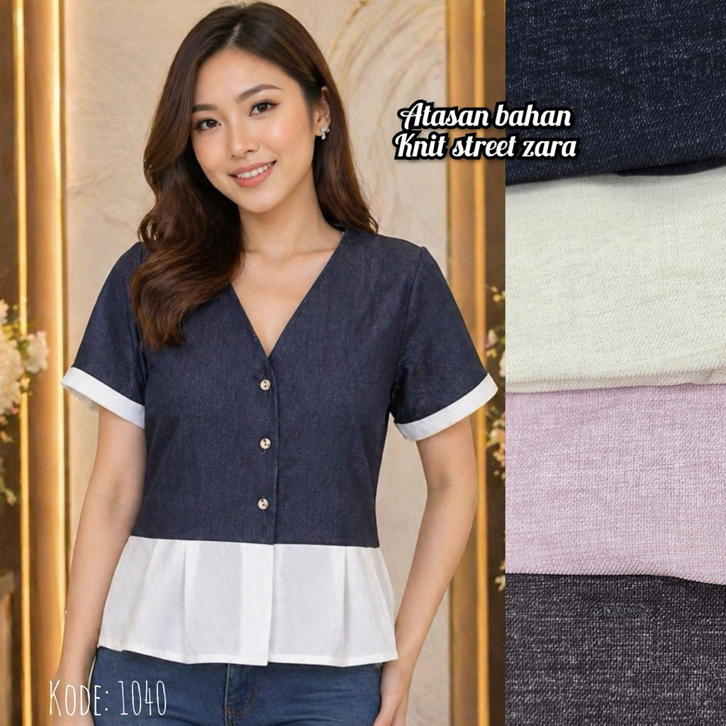 Baju atasan crop tee crop top knit street zara. berat 40-45kg ideal