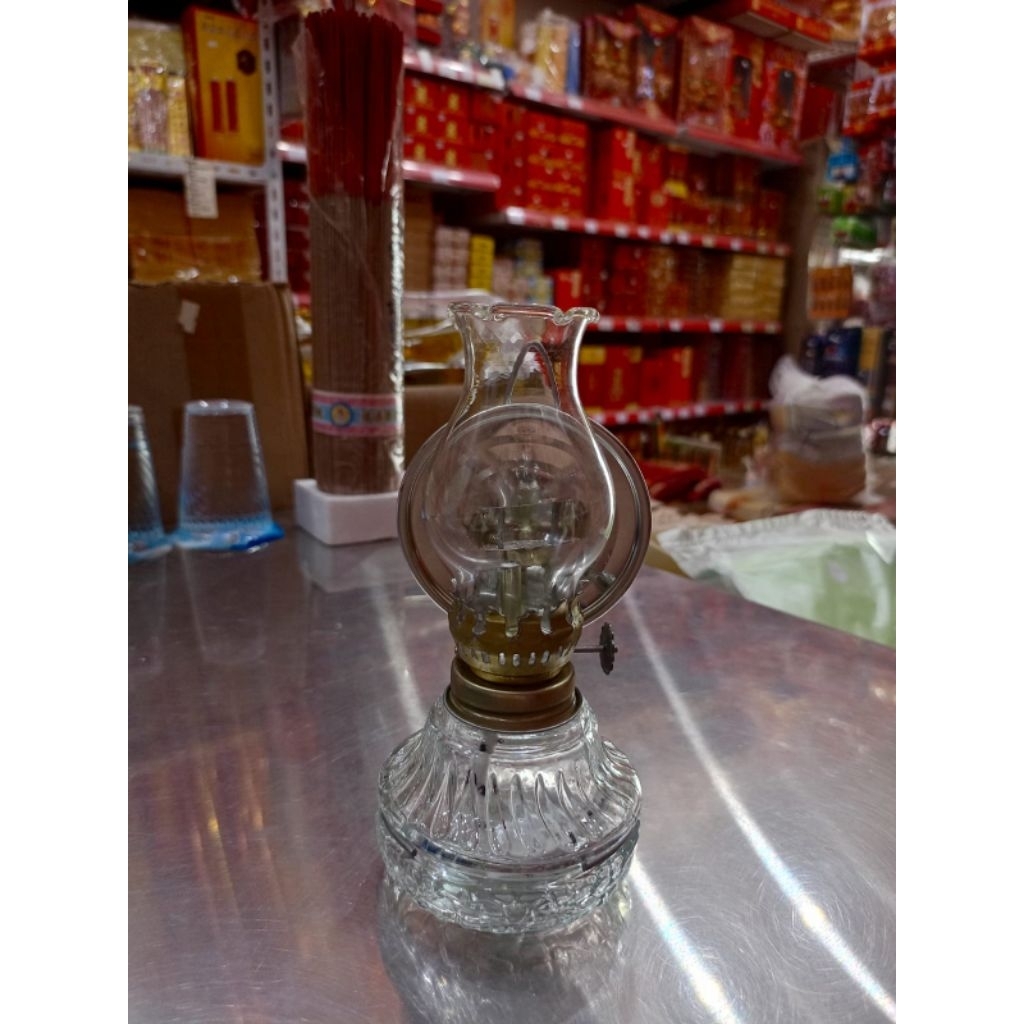 [LAMPU] Lampu Teplok Minyak Pot Kaca/Lampu Teplok Semprong Kaca/Lampu Ublik Kaca/Lampu Teplok Minyak