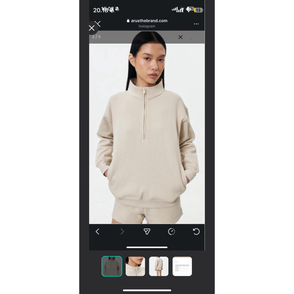 SWEATFLEECE HALF-ZIP SWEATSHIRT BY ARUS THE BRAND