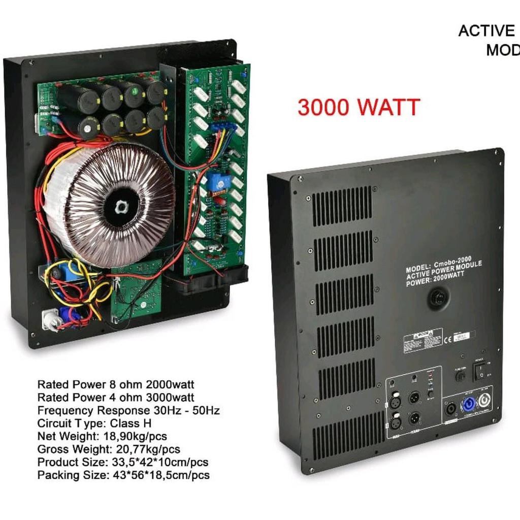 Kit Power Aktif / Modul Ampli Subwoofer Ashley Combo 2000 / COMBO2000 - Clas H