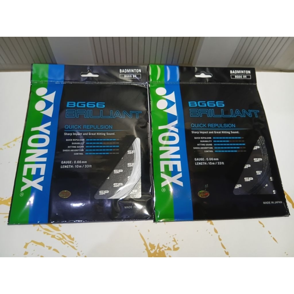 10 Meter Senar Badminton Yonex BG66 Original - Sensasi Medium, Warna Menarik, 100% Original