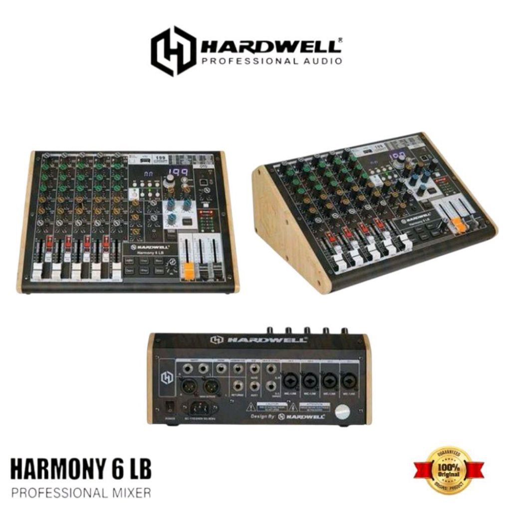 Mixer Hardwell Harmony 6 LB With Loopbavk Key Control 199 DSP 6 Channel Original