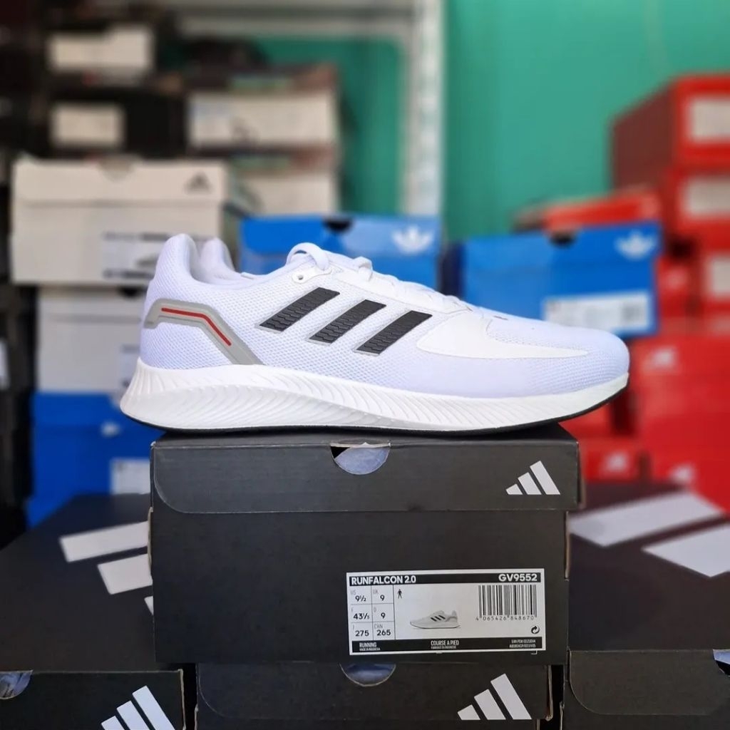 Sepatu Lari Adidas Runfalcon 2.0 Putih Pria Original - Size 43
