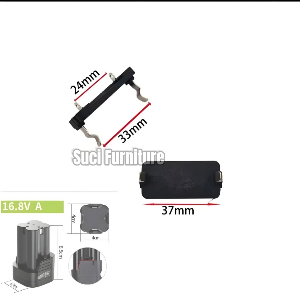Pin konektor Bor 16.8v 18v Ast dudukan Baterai Bor 18v xenon zper Universal slot