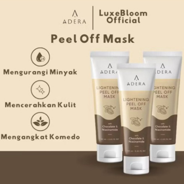 Adera masker wajah & komedo Lightening Peel off mask