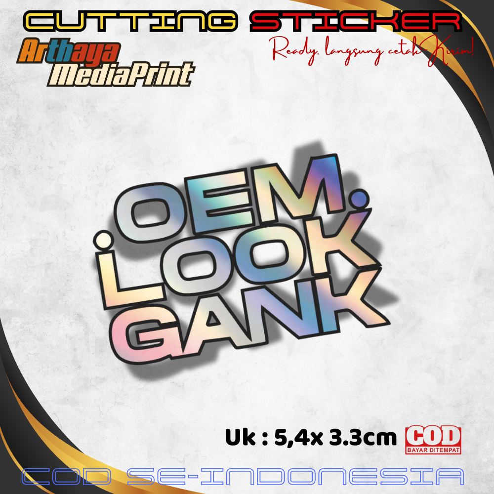 STICKER CUTTING OEM LOOK GANK - motor/helm/laptop/koper