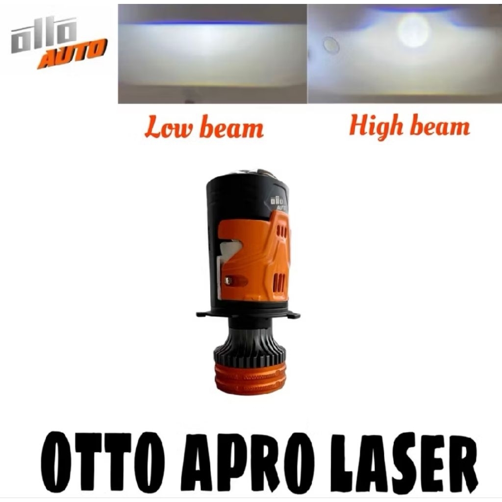 Lampu utama H4 Apro Laser 65/80Watt Bluelens