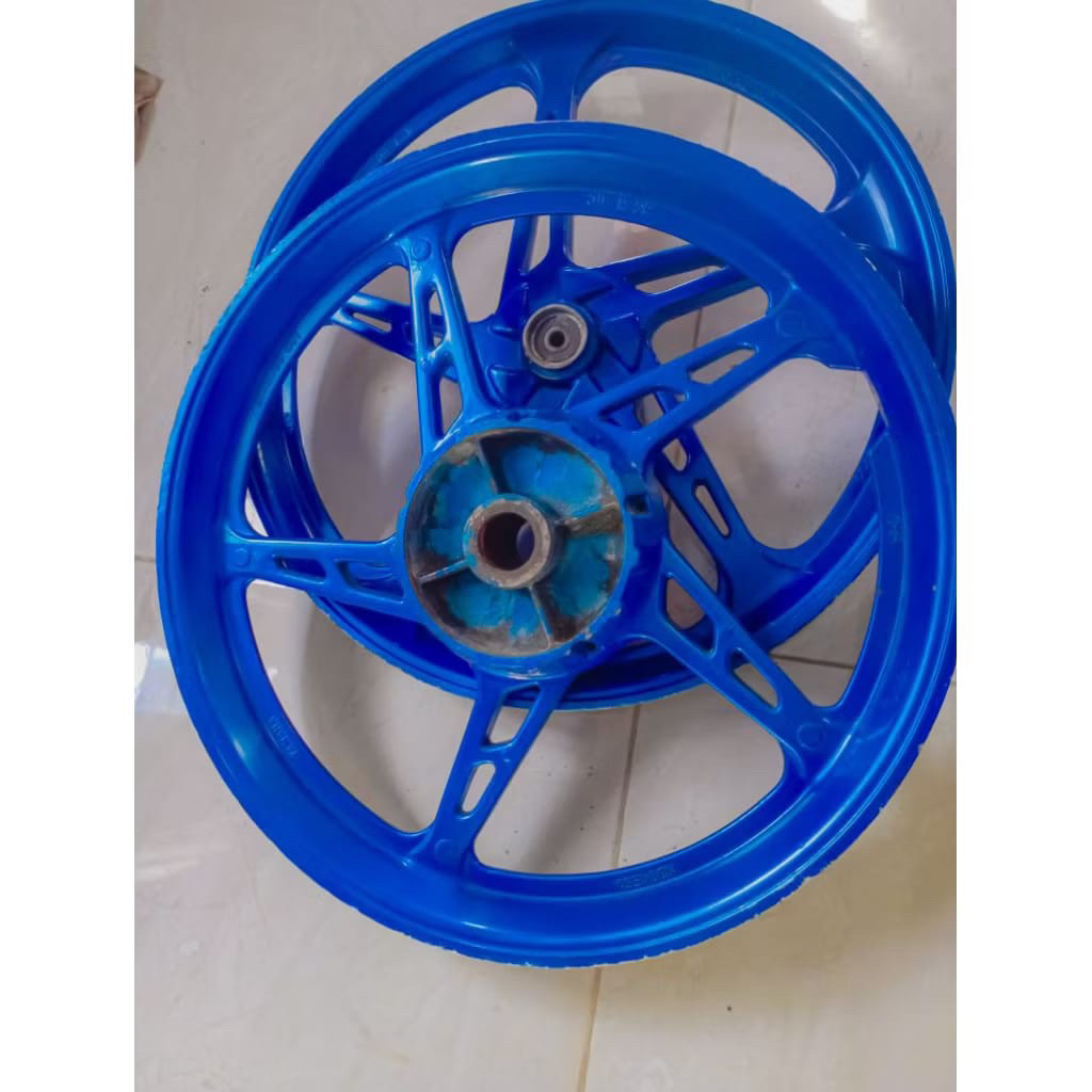 Velg/pelek racing 1set depan belakang motor Jupiter z Burhan/Jupiter Z1 robot/Vega ZR/asli ORI cabut
