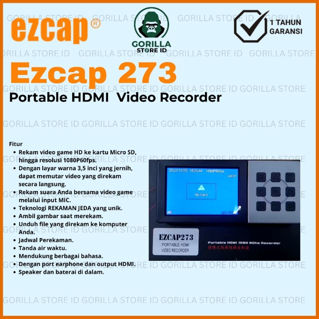 Portable HDMI Video Recorder EZCAP 273
