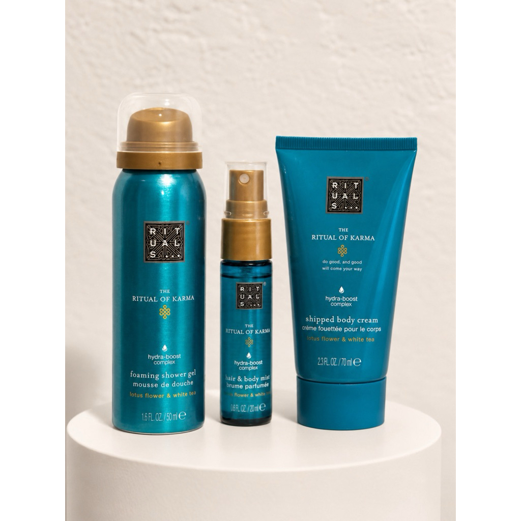 Rituals The Ritual of Karma Travel Set Original | Shower Gel Body Cream Hair & Body Mist