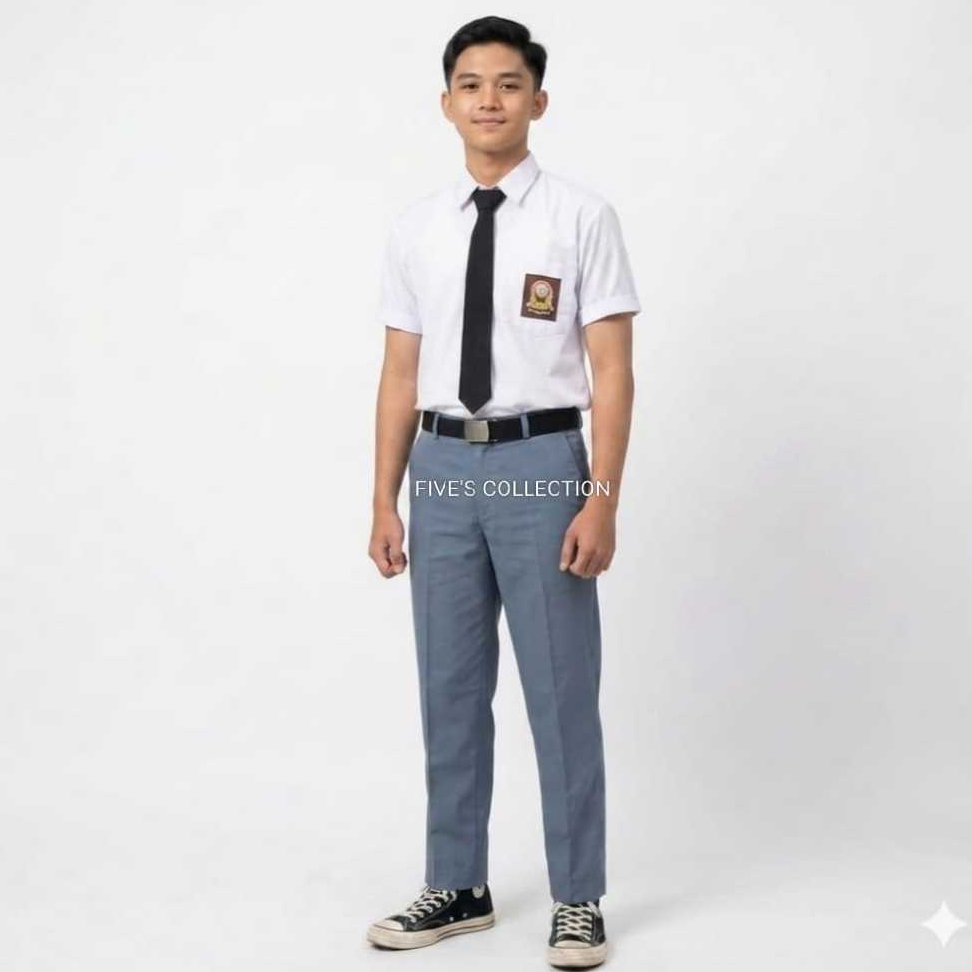 Celana Panjang Abu SMA - Seragam Sekolah SMA - Celana Panjang SMA Abu - Celana Abu SMA