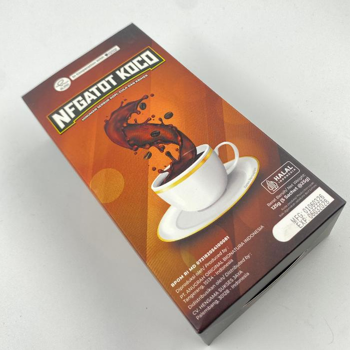 Kopi NF Gatot Koco By dr. Richard Lee - Kopi instan 1 box isi 5 Sachet BPOM - DR HEN 3 in 1 coffee s