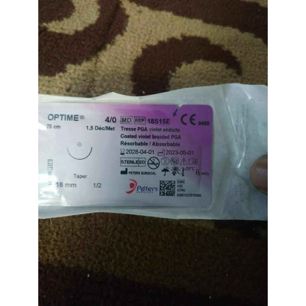Benang Jahit Optime 4 0 Taper 18 mm
