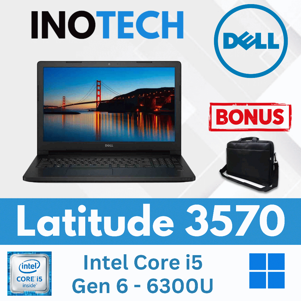 Laptop Dell Latitude 3570 Touchscreen Core i5 Gen 6 Second Bekas | Laptop Bisnis Tangguh Siap Kerja
