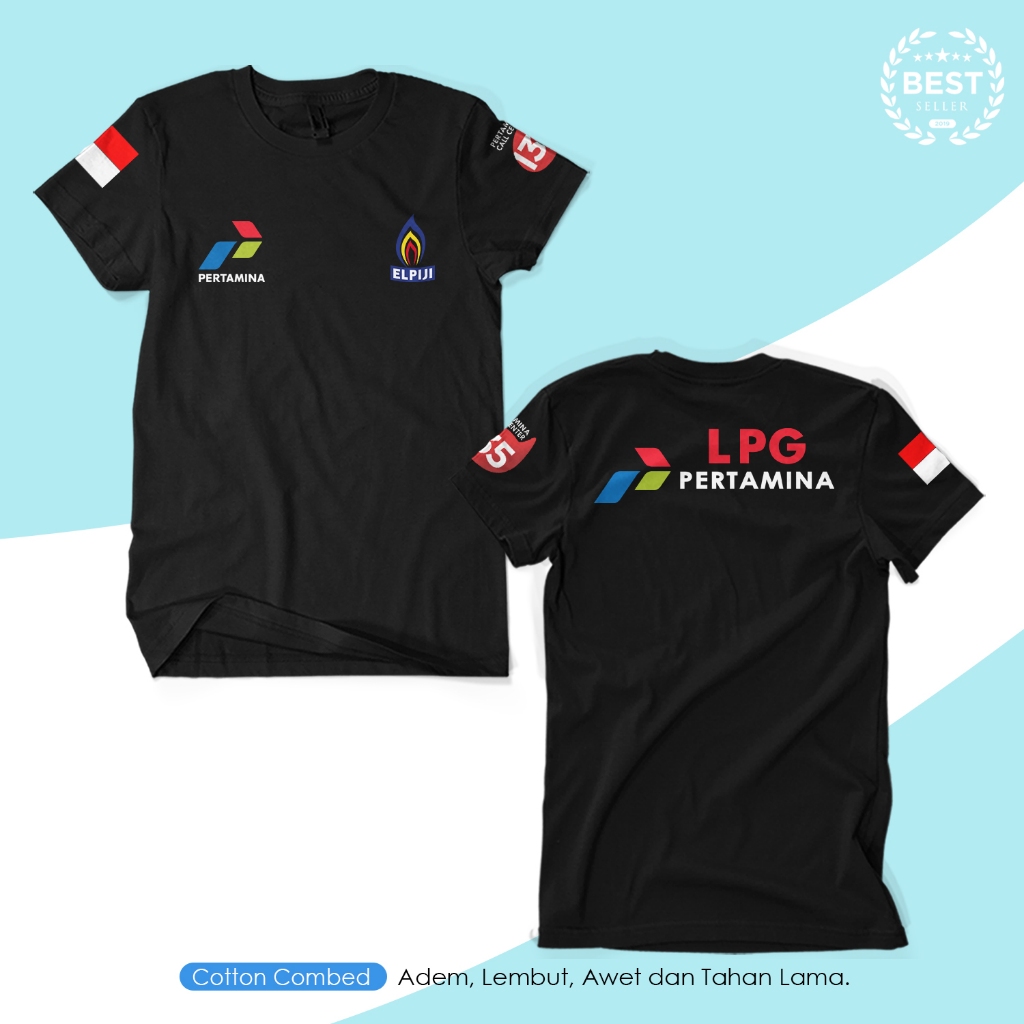 Baju Kaos PERTAMINA LPG ELPIJI Gas 3kg - Baju My Pertamina Pertamax Enduro Energy Worker Cotton Comb