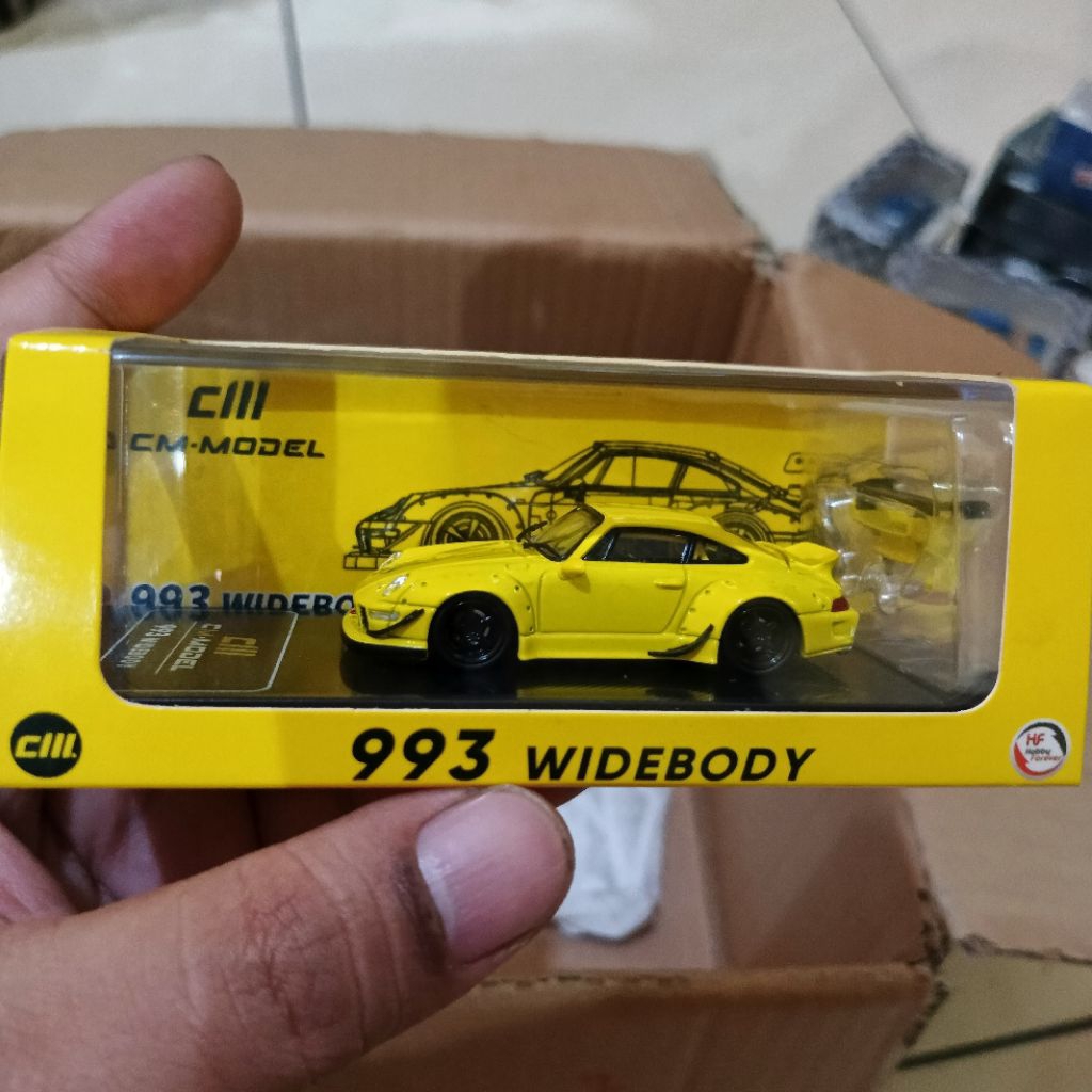 Diecast CM-Model Porsche 993 Widebody Yellow