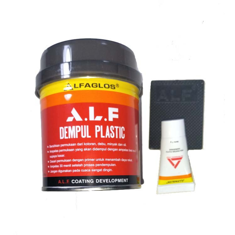 Dempul Besi Kayu Plastik AlfaGlos 250Gram Dempul Cepat Kering Alfa gloss 1/4kg Dempul Mobil 250 g Po