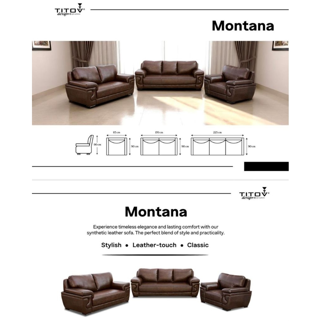 TITOV Sofa Montana 321 - Sofa Minimalis - COD Medan