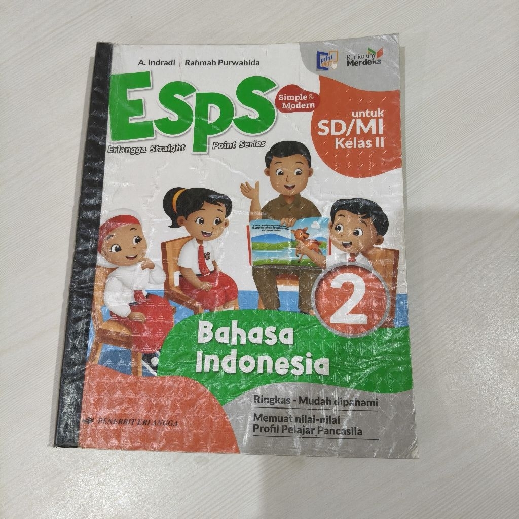 buku esps bahasa indonesia 2 sd kurikulum merdeka erlangga