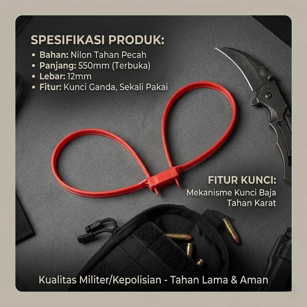 Borgol Plastik Polisi Original Jatah Polri X J-Forces
