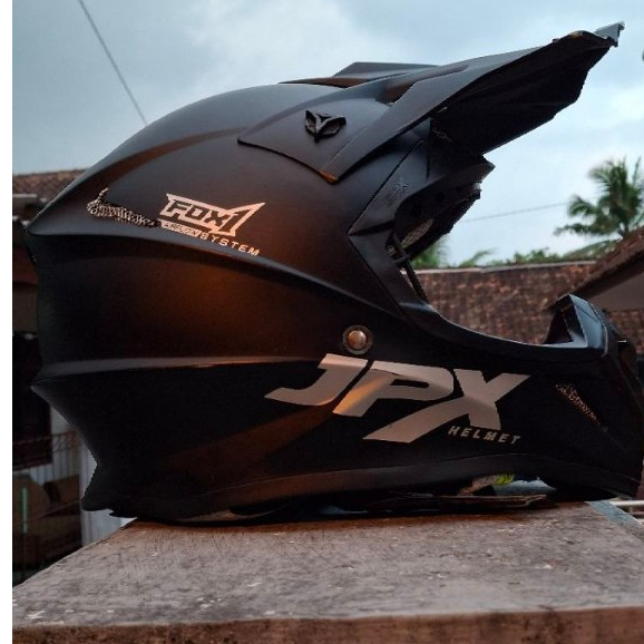 Helm JPX Cross FOX 1 Polos Hitam Doff